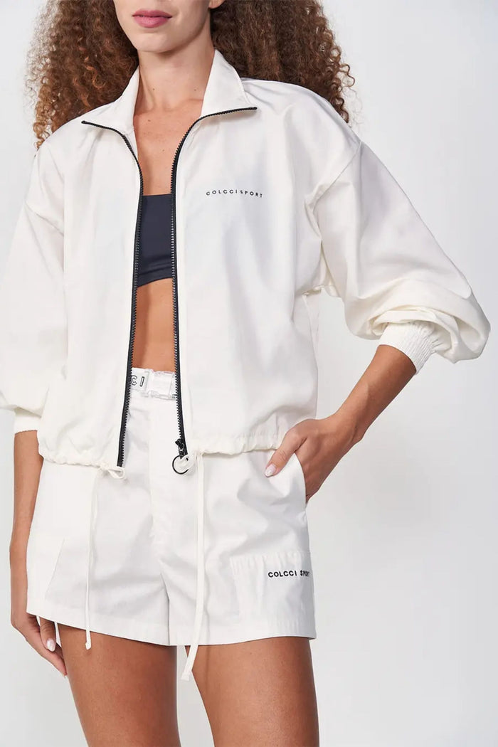 Chaqueta Femenina Nylon Loose Fashion – Blanco Hielo – Colcci Sport