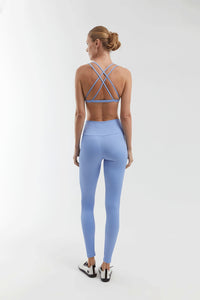 Calza Legging Aura Azul Maldivas / Canelado