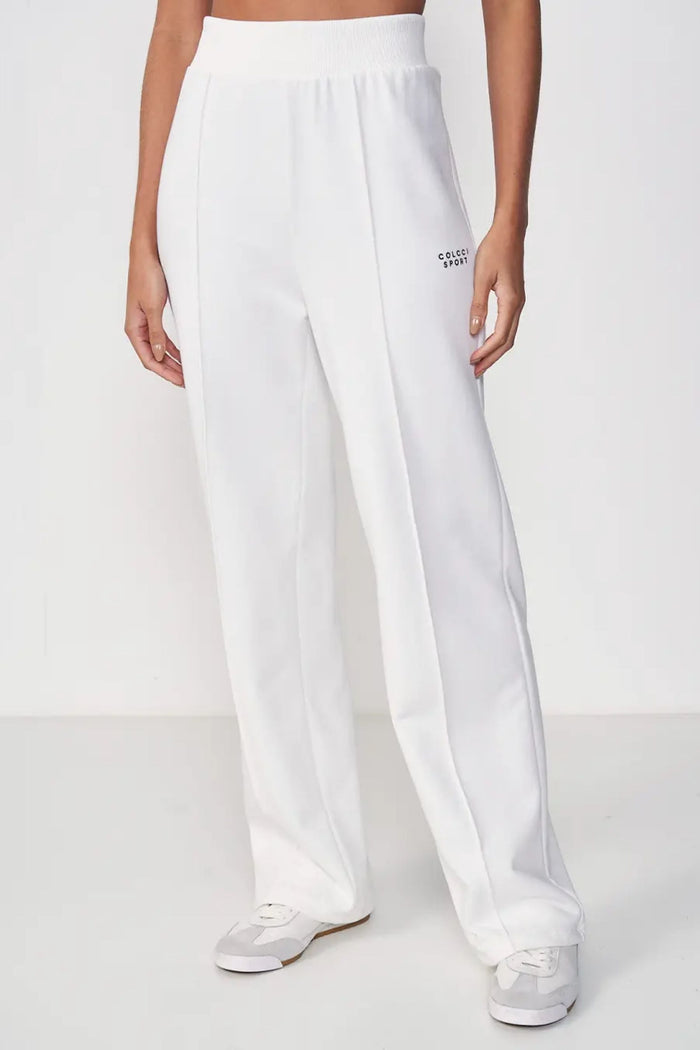 Pantalón de Moletón Recto Wide Leg Fashion – Blanco – Colcci Sport Inspire