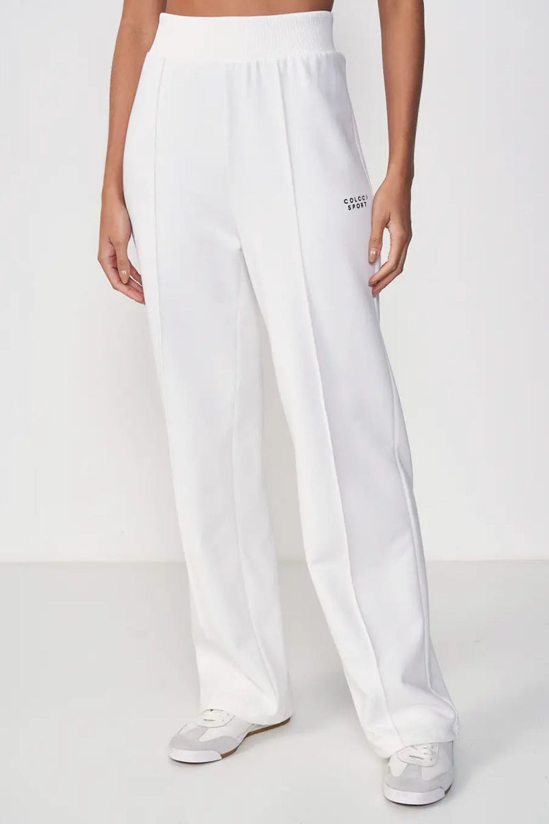 Pantalón de Moletón Recto Wide Leg Fashion – Blanco – Colcci Sport Inspire