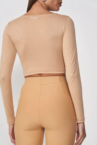 Blusa Femenina Slim de Manga Larga – Beige – Colcci Sport