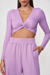Blusa Femenina con Transpase Frontal – Lila – Colcci Sport