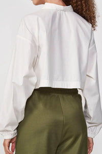Camisa Cropped Loose – Off White – Colcci Sport