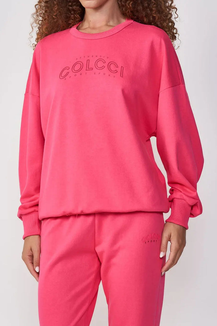 Blusón Moletom Femenino – Rosa – Colcci Sport
