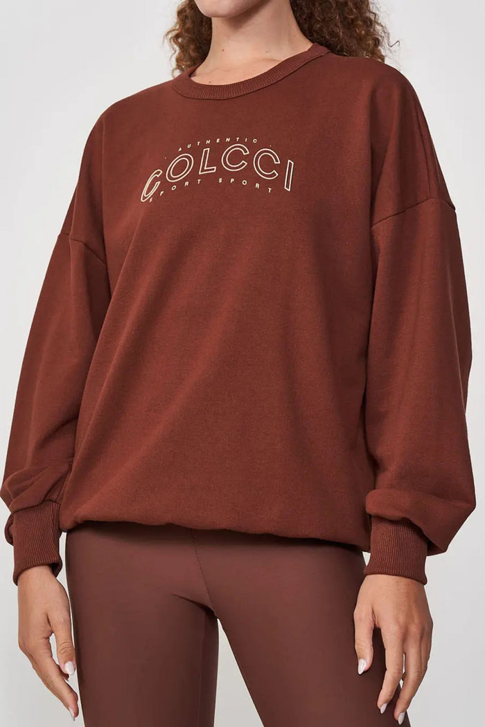 Blusón Moletom Femenino – Marrón – Colcci Sport