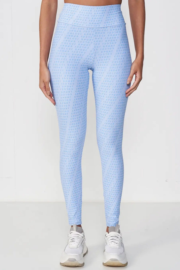 Calza Legging Estampada – Celeste – Colcci Sport
