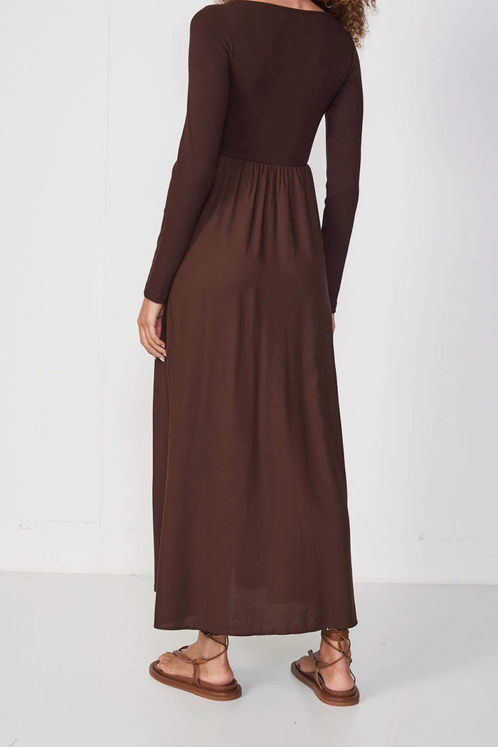 Vestido Largo con Manga Larga  – Colcci