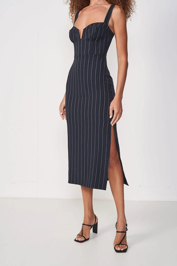 Vestido Midi Listrado – Colcci
