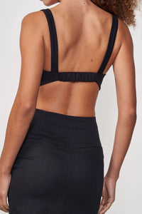 Top Slim de Escote Cuadrado – Negro – Colcci