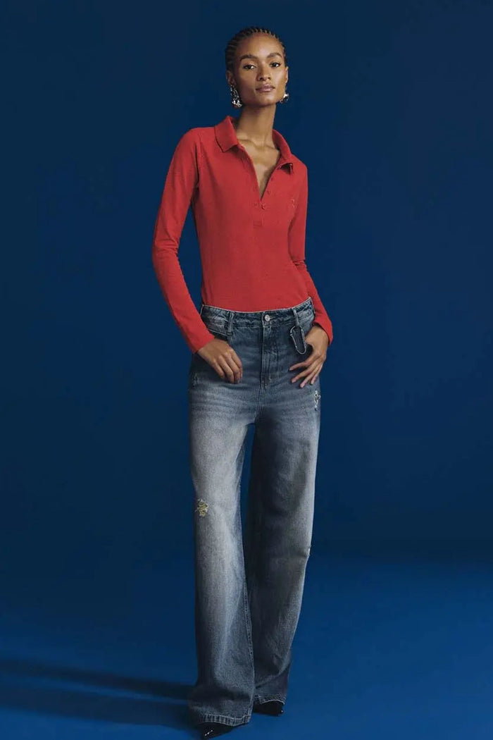 Calza Jeans Femenina Baggy Destroyed Seul – Colcci