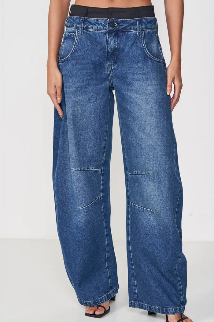 Calza Jeans Femenina Barrel Dublin Índigo – Colcci