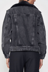 Chaqueta Jeans con Detalle de Ecopiel – Colcci