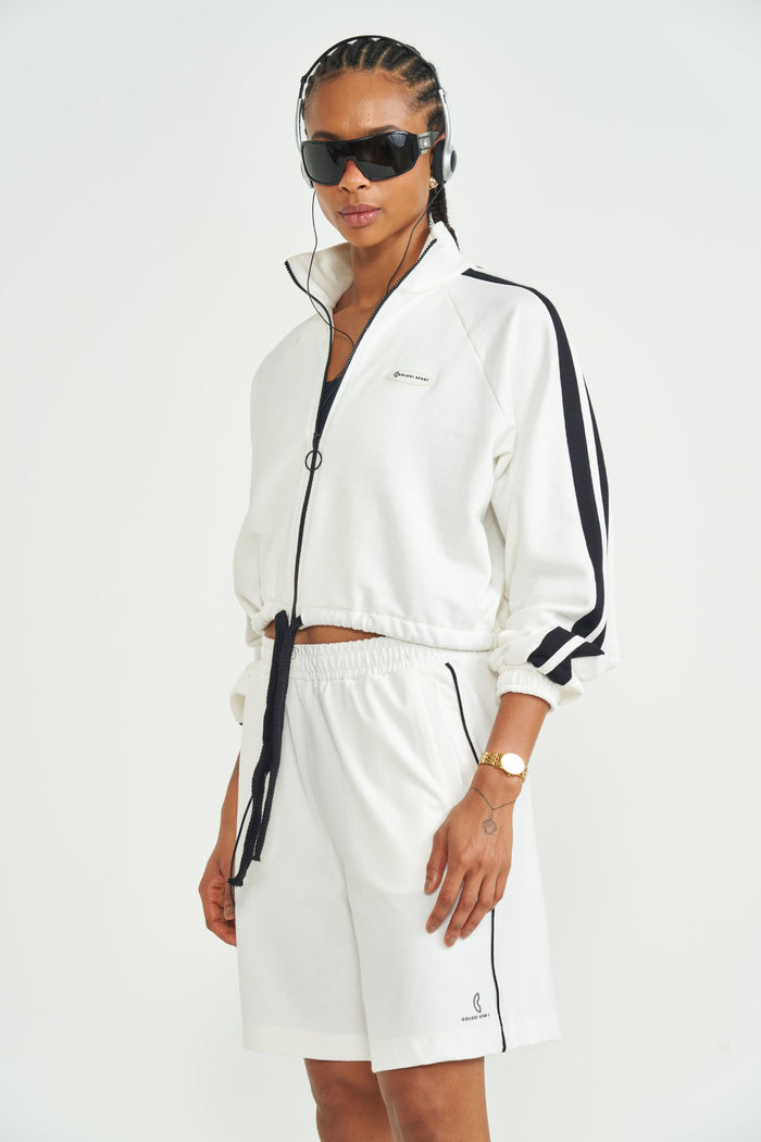 Chaqueta Deportiva Femenina Off White- Colcci Sport