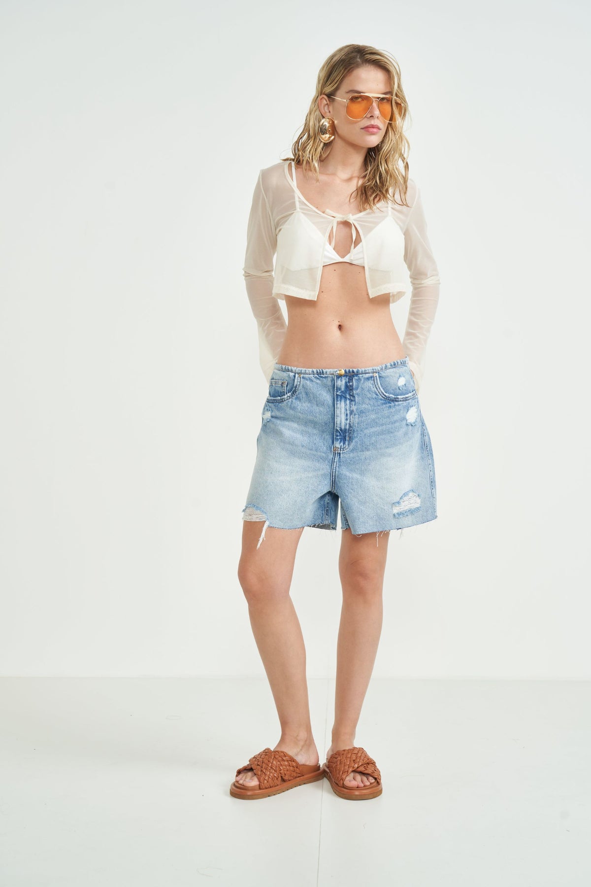 Short Jeans Jade con Detalles Rasgados