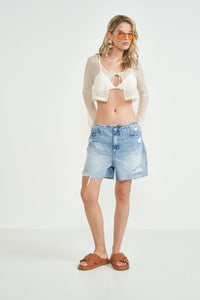 Short Jeans Jade con Detalles Rasgados