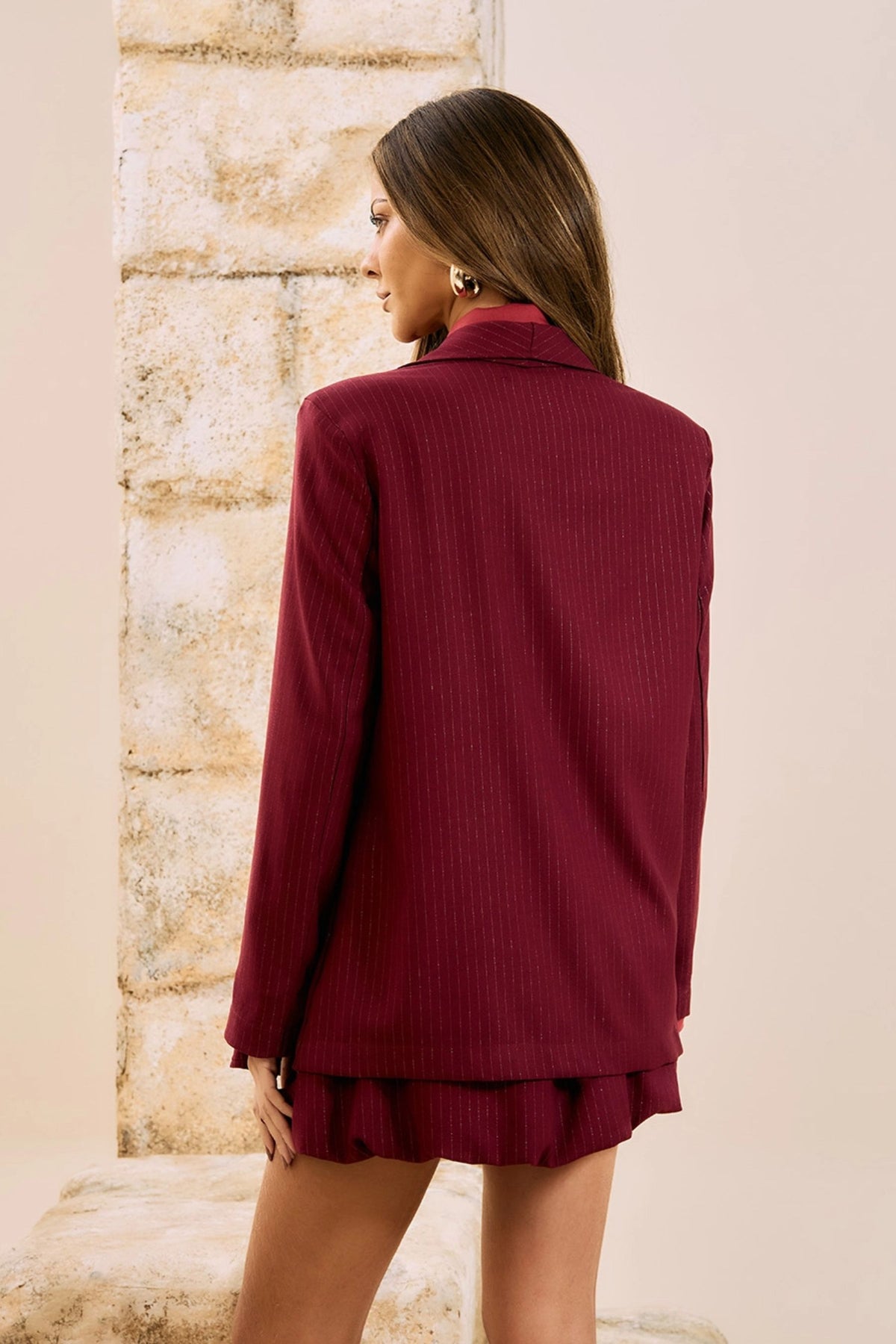 Blazer Risca de Giz Metalizadas