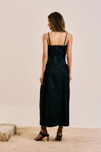 Vestido Midi de Sastrería Corset Estruturado