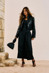 Vestido Midi de Sastrería Corset Estruturado