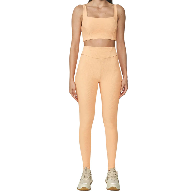 Conjunto Canelado Top y Calza Legging  Soft Peach