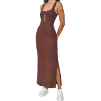 Vestido Midi Con Abertura Lateral