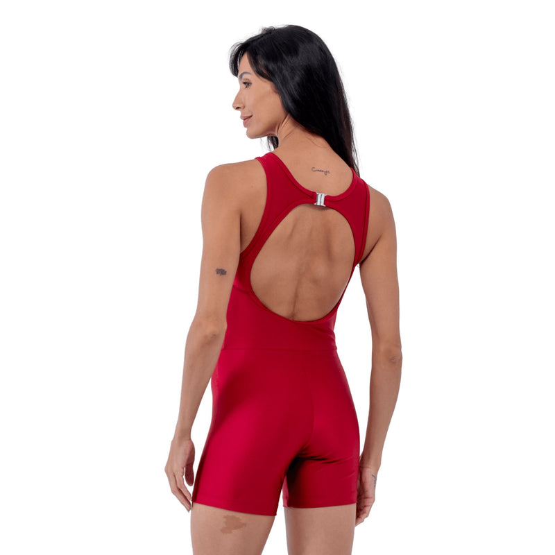 Enterito Corto Fitness Divine Rojo Batom
