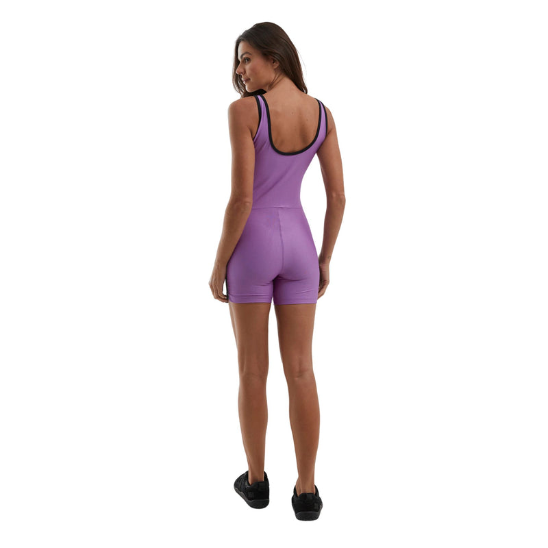 Enterito Corto Fitness Nebula Lilas Oscuro / Negro