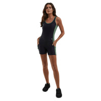 Enterito Corto Fitness Nebula Negro / Verde Bambú
