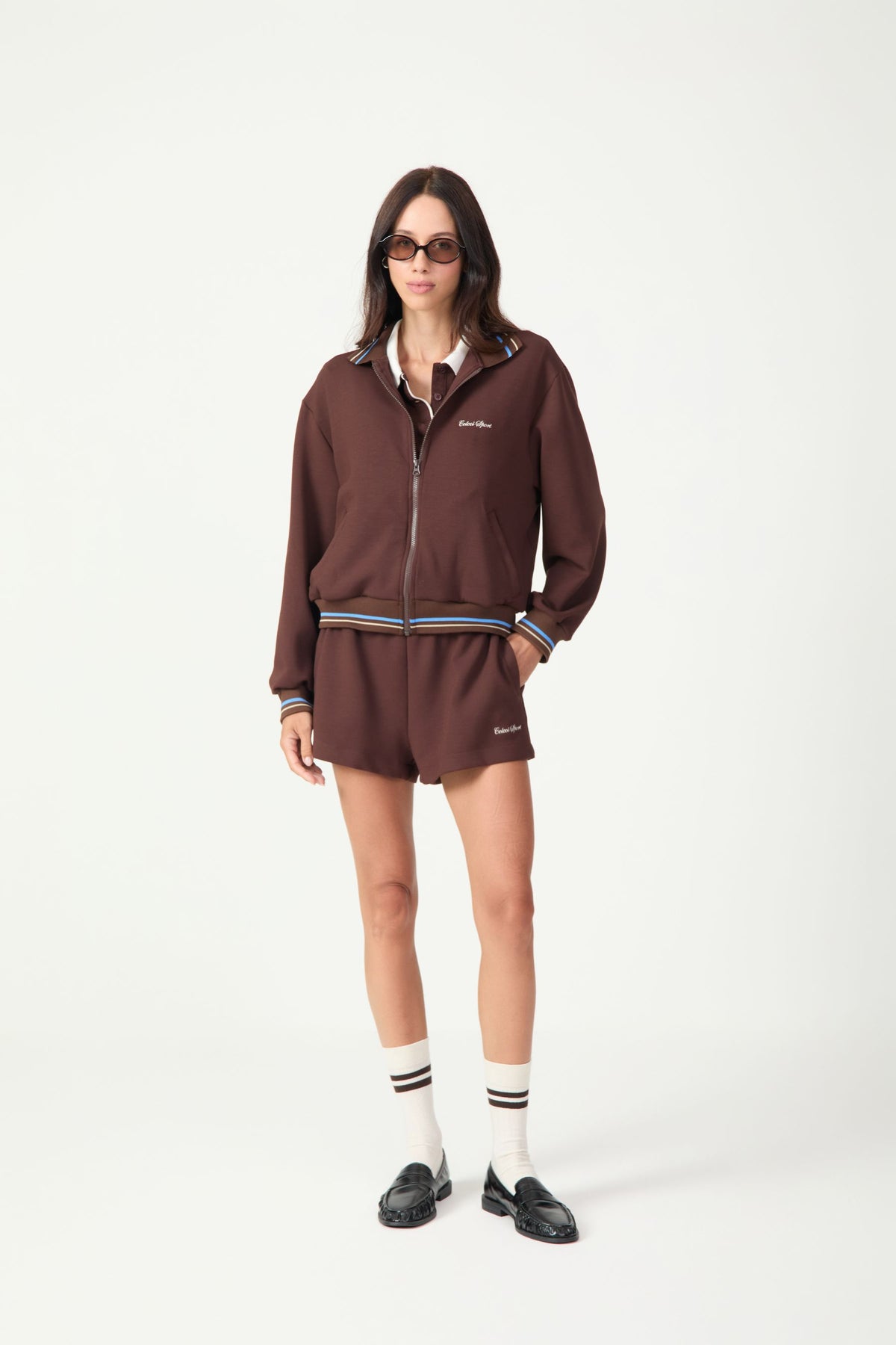 Chaqueta Cropped con Franjas Colcci Sport