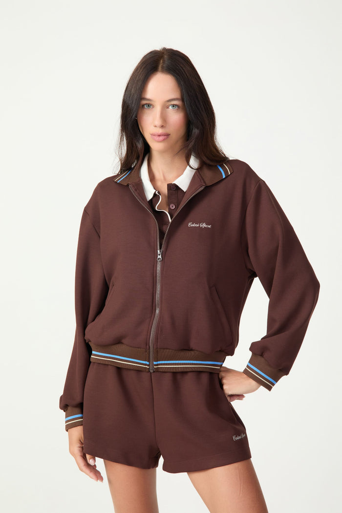 Chaqueta Cropped con Franjas Colcci Sport
