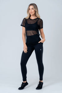 Blusa Tule Básica Bro Negro