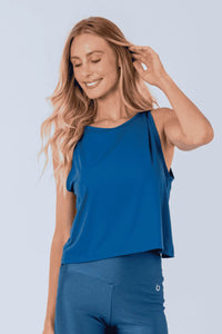 Regata Cropped Sherman Bro Azul Jeans