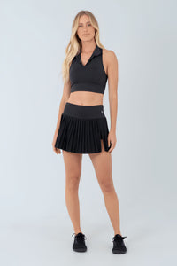 Falda Deportiva Plissada Lucy Negro